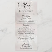 Menu de mariage & Merci - Perle blanche (Devant)