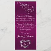 Menu de mariage & Merci - Plum (Dos)