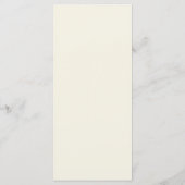 Menu de mariage minimaliste calligraphique ivoire (Dos)
