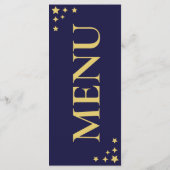 Menu de mariage minimaliste céleste (Dos)