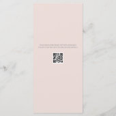 Menu de mariage minimaliste | Douceur chaleureuse (Dos)