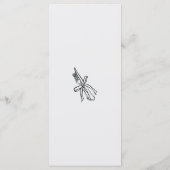 Menu de mariage minimaliste élégant (Dos)