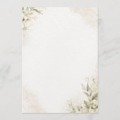 Menu de mariage minimaliste élégant (Dos)