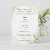 Menu de mariage minimaliste élégant (Debout devant)