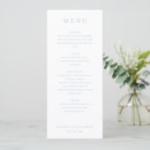 Menu de mariage minimaliste élégant (Debout devant)