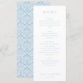 Menu de mariage minimaliste élégant (Devant / Derrière)