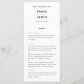 Menu de mariage minimaliste Esperluette | Élégant (Devant)