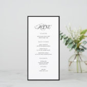 Menu de mariage minimaliste et note de remerciemen (Debout devant)