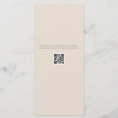 Menu de mariage minimaliste Latte doux (Dos)