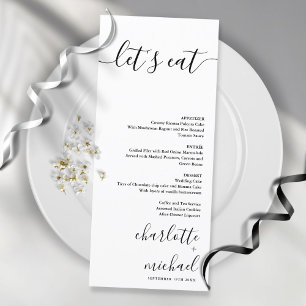 Menu de mariage minimaliste moderne SERENITY Let's