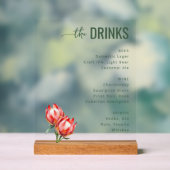 Menu de mariage minimaliste noir et vert élégant (Neutre)