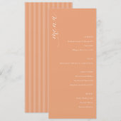 Menu de mariage minimaliste Péché élégant (Devant / Derrière)