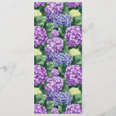 Menu de mariage minimaliste violet élégant (Dos)