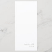 Menu de mariage moderne avec branche d'olive en no (Dos)