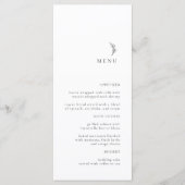Menu de mariage moderne avec branche d'olive en no (Devant)