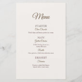 Menu de mariage moderne avec collage de photos (Dos)