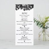 Menu de mariage moderne avec points de caviar noir (Debout devant)