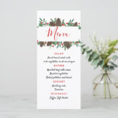 Menu de mariage moderne de Noël à la baie rouge de (Debout devant)