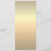 Menu de mariage moderne en feuille d'or (Dos)