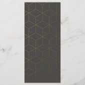 Menu de mariage moderne en marbre Art Déco géométr (Dos)