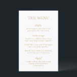Menu de mariage moderne en or simple<br><div class="desc">Menu de mariage moderne avec un design simple et élégant.</div>