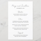 Menu de mariage moderne et élégant photo (Devant)