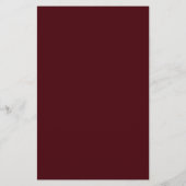 Menu de mariage moderne et formel bordeaux à l'anc (Dos)