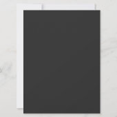 Menu de mariage moderne minimaliste Blackout (Dos)