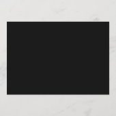 Menu de mariage moderne noir et blanc (Dos)