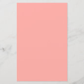 Menu de mariage moderne rose corail élégant (Dos)