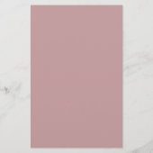 Menu de mariage moderne rose minimaliste (Dos)
