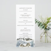 Menu de mariage montagnard hivernal rustique (Debout devant)