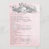 Menu de mariage musical à rouleau Cage à oiseaux v (Dos)