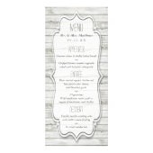 Menu de mariage Nautical Whitewashed Wood Beach (Devant)