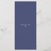 Menu de mariage nautique (Dos)