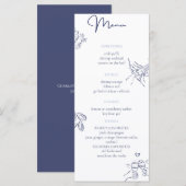 Menu de mariage nautique (Devant / Derrière)