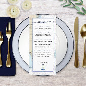 Menu de mariage nautique de Floride du Sud