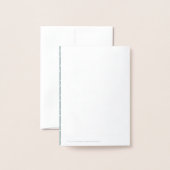 Menu de mariage Noël hiver flocons de neige élégan (Derrière avec enveloppe)