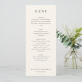 Menu de mariage noir classique (Debout devant)