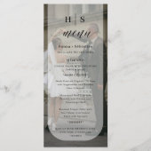 Menu de mariage noir et blanc photo (Devant)