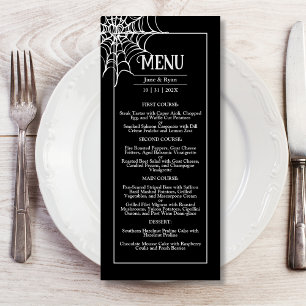 Menu de mariage noir gothique sombre Till Death