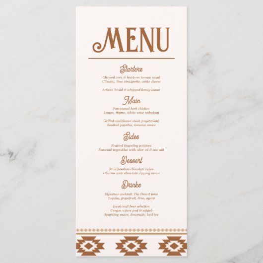 Menu de mariage occidental moderne (Devant)