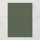 Menu de mariage Olive Green Calla Lily (Dos)