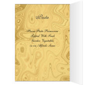 Menu de mariage or (Intérieur (Gauche))