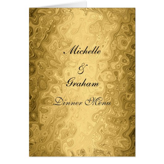 Menu de mariage or (Devant)