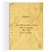 Menu de mariage or (Intérieur (Droit))