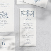 Menu de mariage orné de baroque élégant