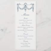 Menu de mariage orné de baroque élégant (Devant)