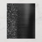 Menu de mariage pailleté Glam noir budget (Dos)