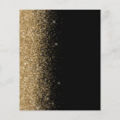 Menu de mariage paillettes noir or budget (Dos)